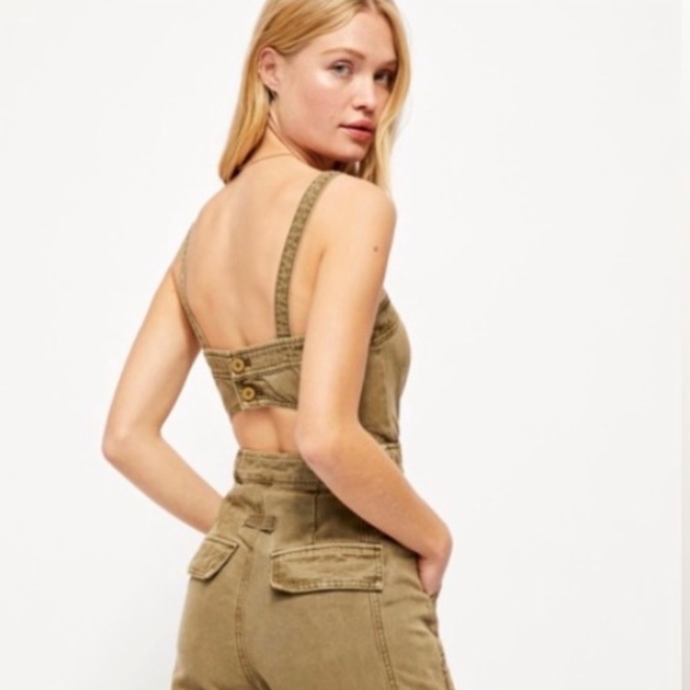Bibs Free People green,Large.New - Picture 2 of 13